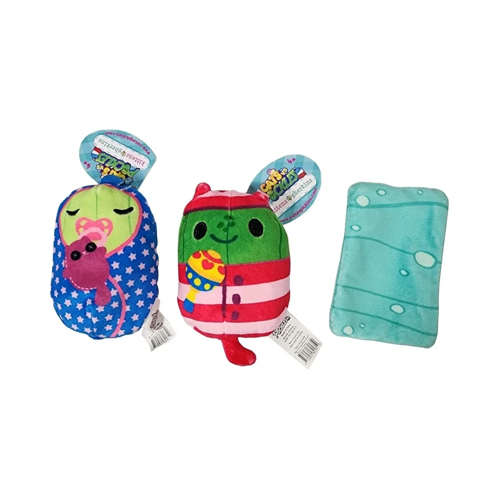 Catsy‎ Pickles Lil Frances & Lil Trudy Plush Toys with Blanket lot